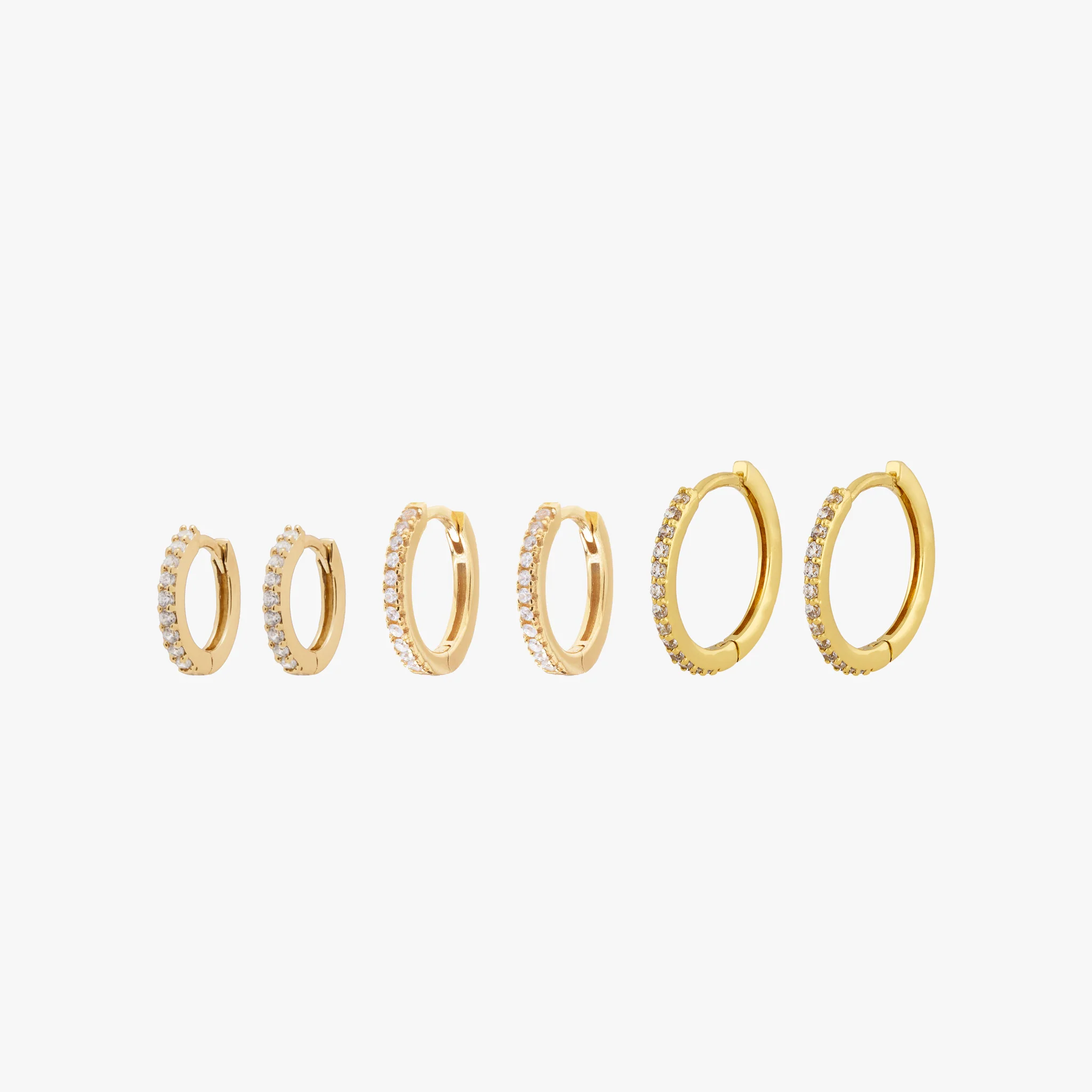 Image of Pave Hoop Set