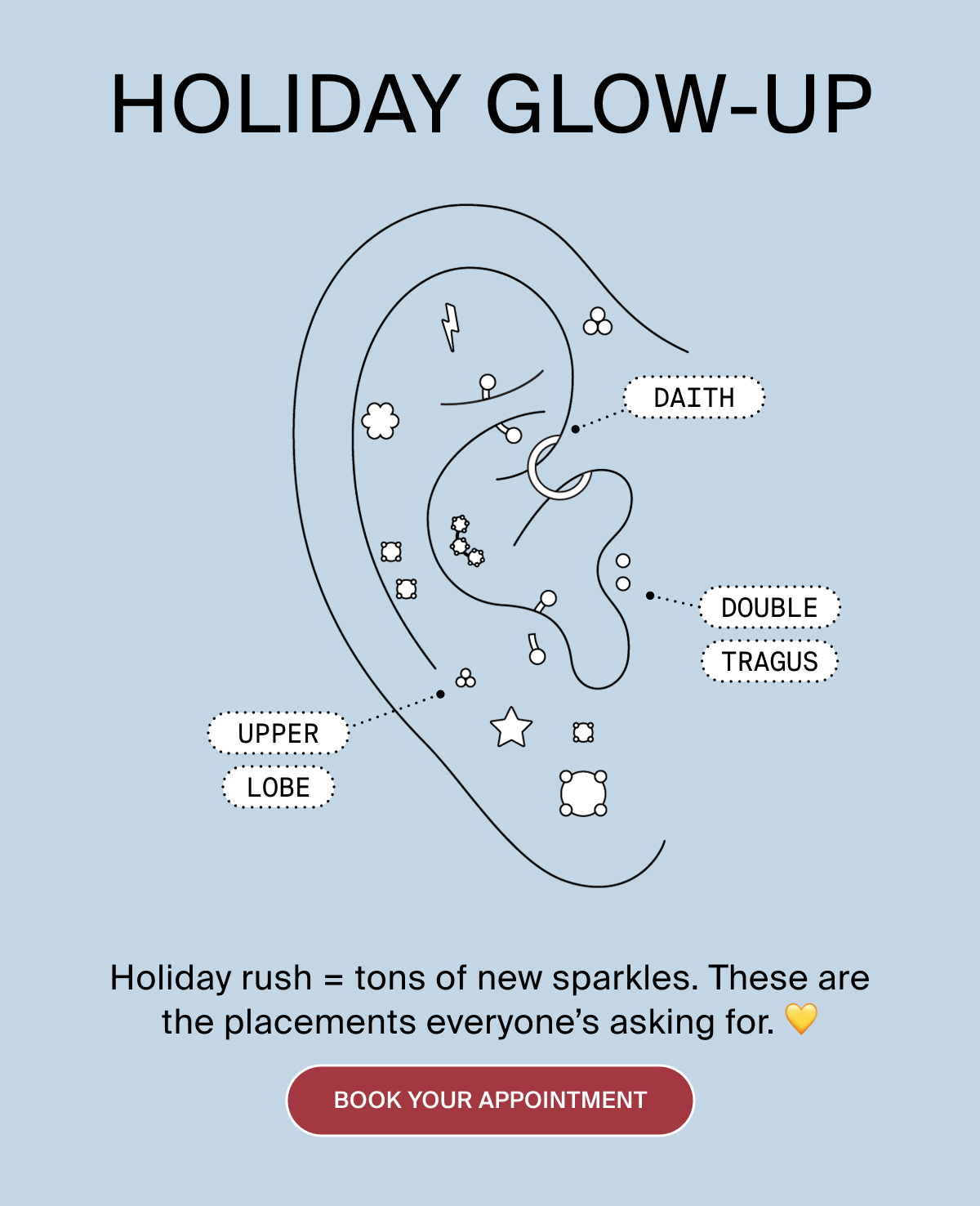 HOLIDAY GLOW-UP: BOOK YOUR APPOINTMENT