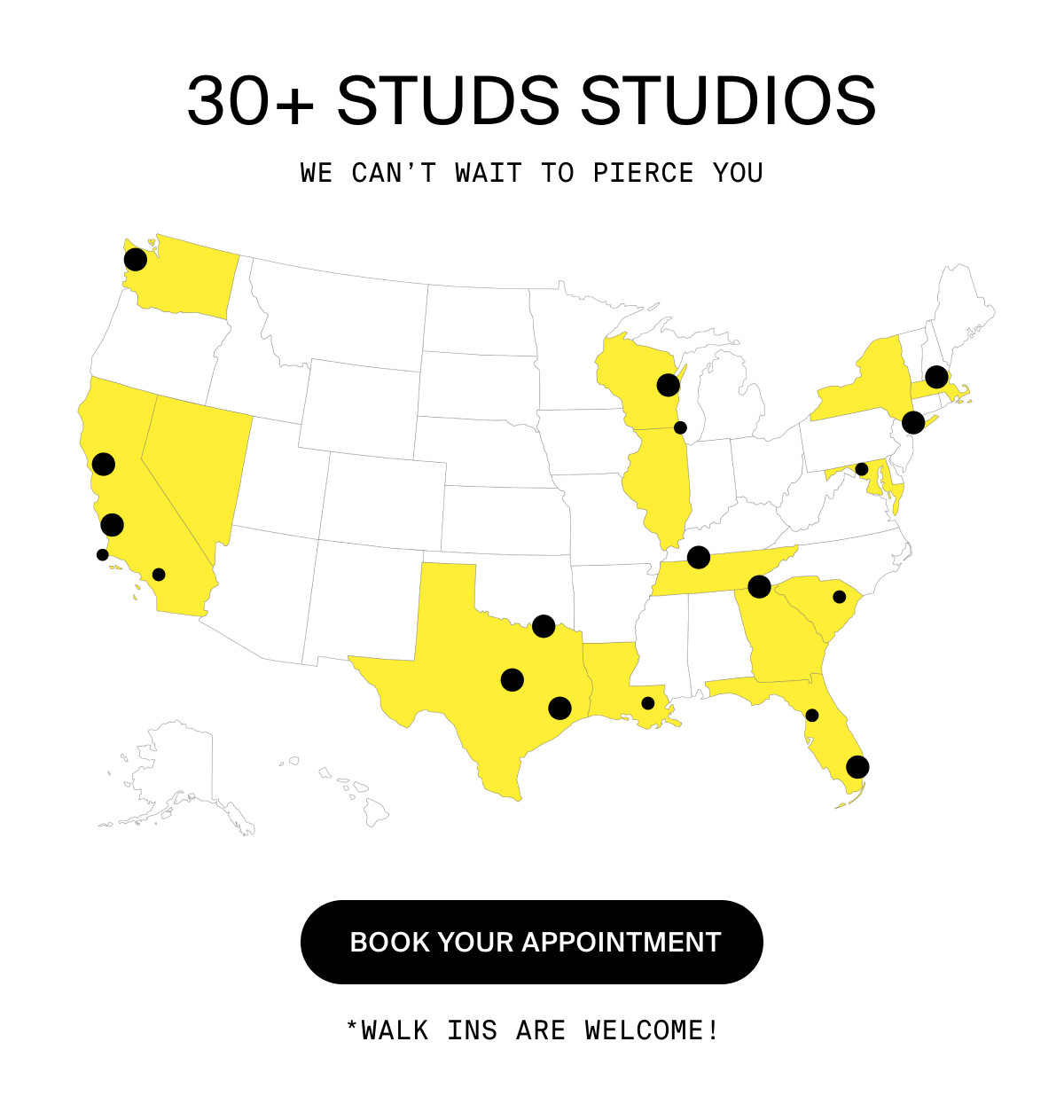 30+ STUDS STUDIOS - BOOK YOUR APPOINTMENT