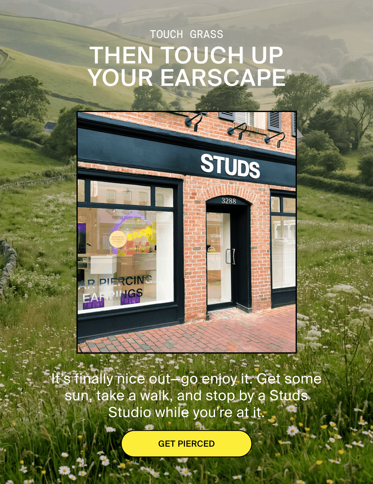 TOUCH GRASS THEN TOUCH UP YOUR EARSCAPE