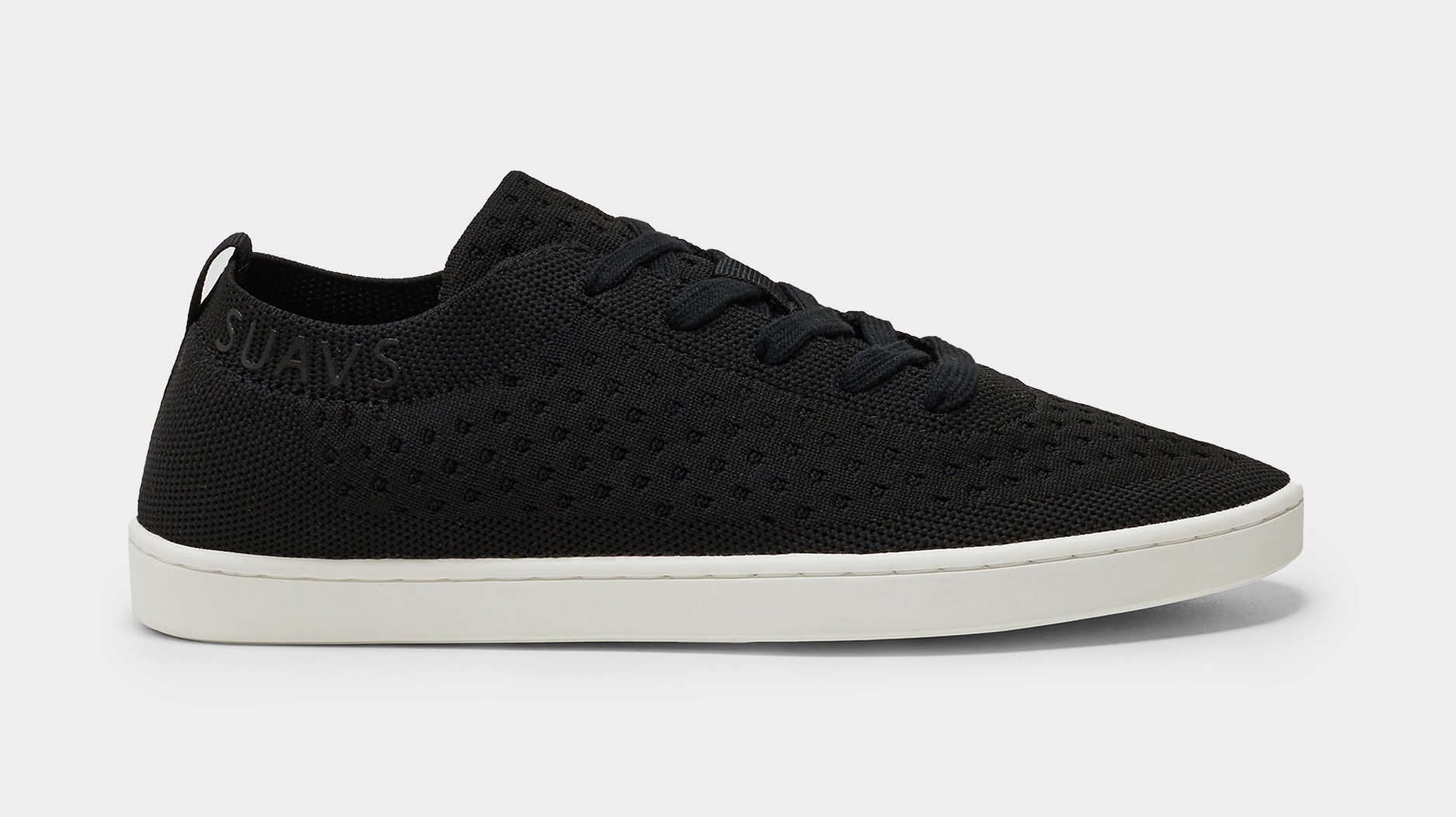 The Zilker Sneaker in Black on White