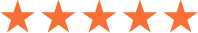 5-stars representing a 5-star review