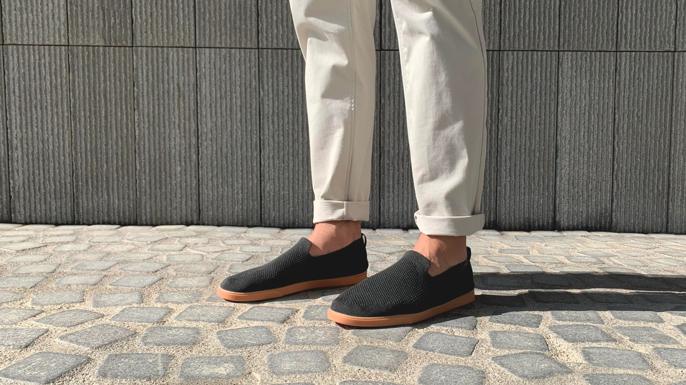 The Barton Slip-On in Jet Black Gum