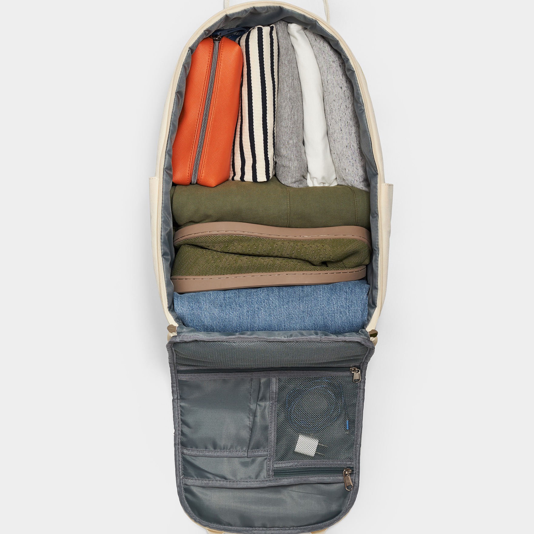 Packs flat in your carry-on.