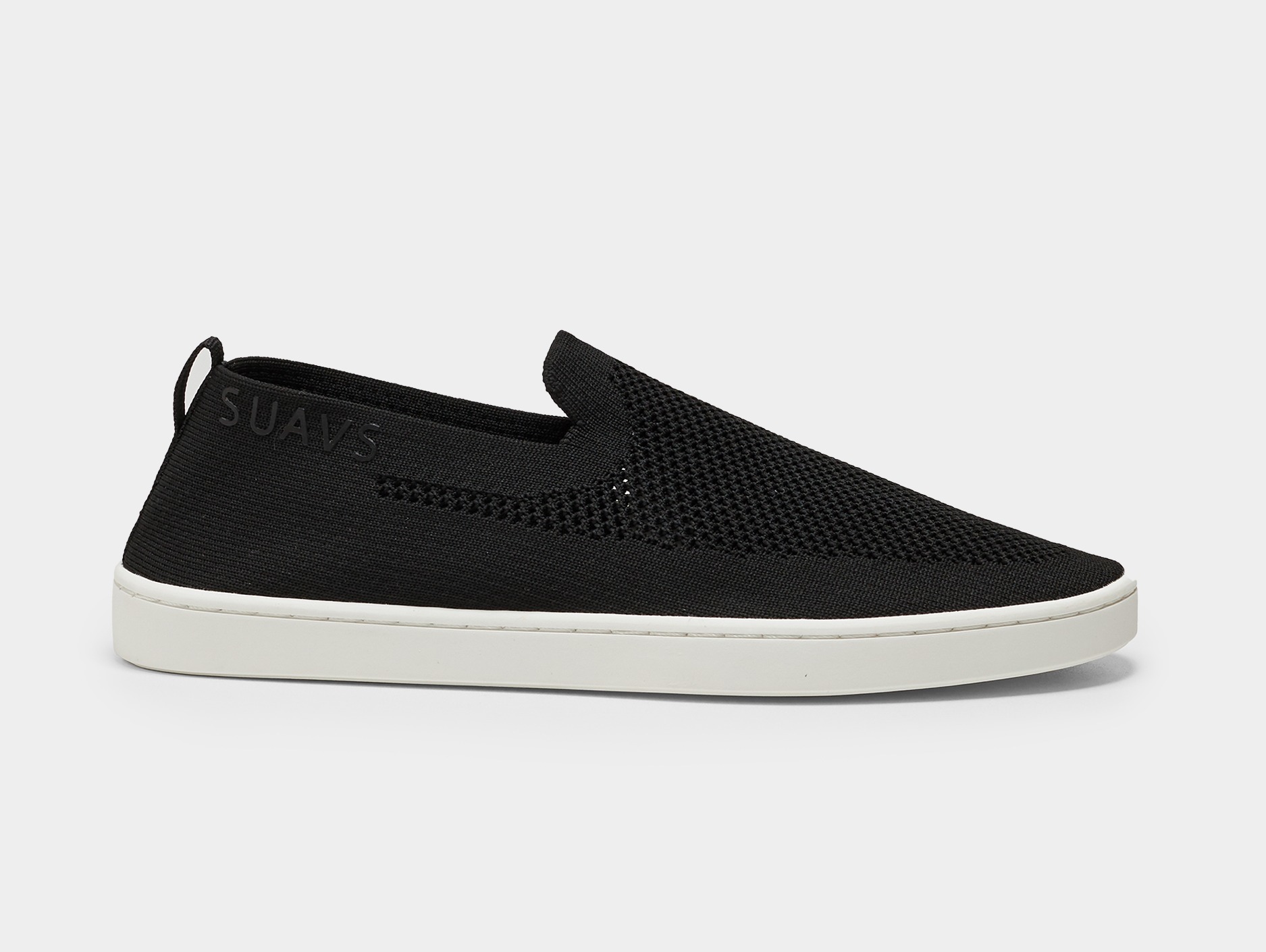The Barton Slip-On in Jet Black White