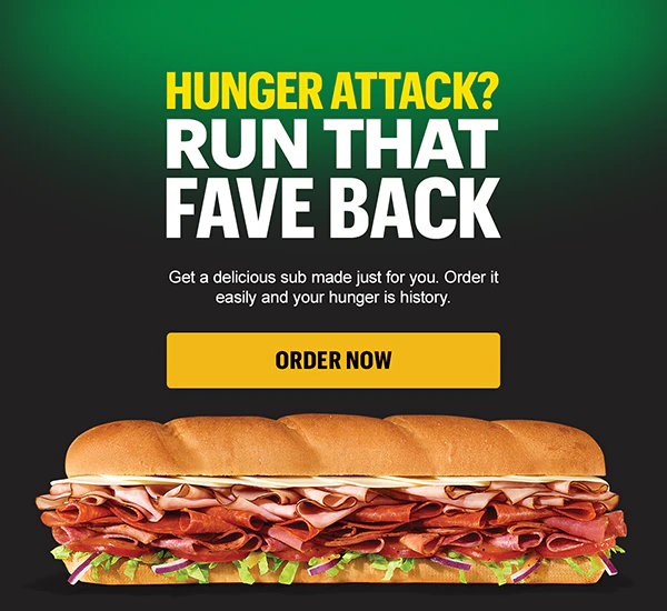 Hunger attack? Run that fave back.