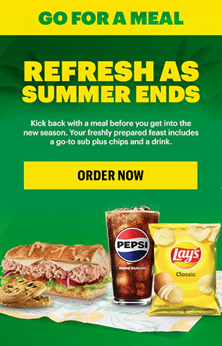 Go for a meal: refresh as summer ends.