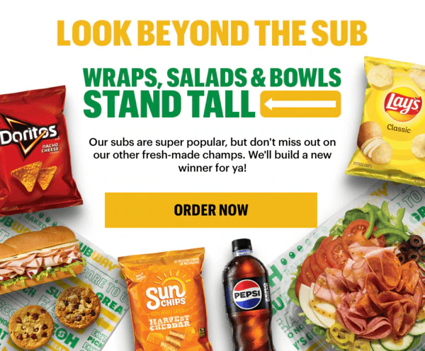 Look beyond the sub: wraps, salads and bowls stand tall.