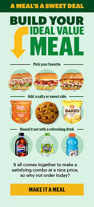 A meal's a sweet deal: build your ideal value meal.