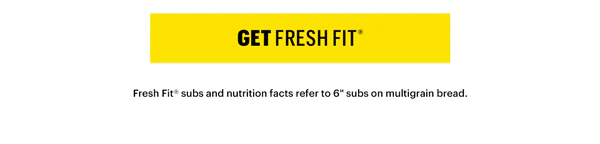 Image of the "Fresh Fit Menu" featuring four protein-packed subs: Grilled Chicken & Avocado, Ham & Turkey Stacker, Seasoned Steak & Avocado, and Turkey & Ranch Delite.