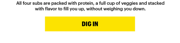 The new protein-packed sub, including Seasoned Steak & Avocado, Turkey & Ranch Delite, Ham & Turkey Stacker, and Grilled Chicken & Avocado. Text emphasizes a Fresh Fit menu with added protein and veggies. Below, a suggestion to make it a meal with Sun Chips and Pepsi. The tone is vibrant and inviting.