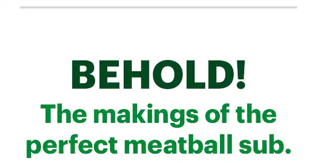 Promotional email for Subway’s Million Meatball Monday. The top section shows stacked 6-inch meatball subs beside the bold headline ‘Make Way, It’s Million Meatball Monday.’ Below, text announces National Meatball Day and a one‑day in‑store only offer to upgrade a 6‑inch meatball meal of the day or sub of the day to a footlong for free, with a yellow ‘Find a Restaurant’ button. The lower section features a close‑up meatball sub labeled with three ingredients: hearty meatballs with marinara sauce, melty provolone and parmesan cheese, and fresh‑baked artisan Italian bread. Another ‘Find a Restaurant’ button appears at the bottom.