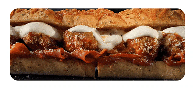 Promotional email for Subway’s Million Meatball Monday. The top section shows stacked 6-inch meatball subs beside the bold headline ‘Make Way, It’s Million Meatball Monday.’ Below, text announces National Meatball Day and a one‑day in‑store only offer to upgrade a 6‑inch meatball meal of the day or sub of the day to a footlong for free, with a yellow ‘Find a Restaurant’ button. The lower section features a close‑up meatball sub labeled with three ingredients: hearty meatballs with marinara sauce, melty provolone and parmesan cheese, and fresh‑baked artisan Italian bread. Another ‘Find a Restaurant’ button appears at the bottom.