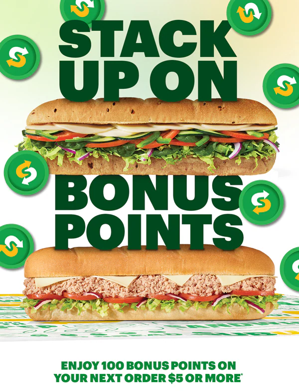 Promotional email featuring a Subway® Footlong deal. The top section says ‘Heads up, your exclusive Footlong deal is here’ next to a phone displaying a $6.99 Footlong offer and a button labeled ‘Start Order.’ Below, a photo of a Footlong sandwich appears above a message about using code 699FL to order. A yellow ‘Order Now’ button follows. The next section, titled ‘The Anatomy of the Perfect Sub,’ highlights customizing ingredients in the app with three horizontal ingredient images: picking your protein, then your favorite fresh sliced veggies, and if double meat is what you prefer. Each has short supporting text about selecting protein, choosing veggies, and adding extra meat. At the bottom, an image of chips and a drink appears with the message ‘Still hungry? Complete your meal with chips and a drink,’ above a yellow ‘Make It a Meal’ button.