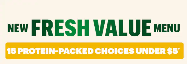 Promotional email for Subway’s Fresh Value Menu. Text reads “15 protein‑packed choices under $5” and “6‑inch Sub of the Day, $4.99 every day.” A tuna sub is shown with the headline “Today’s Catch: Tuna Tuesday.” Below, a weekly lineup displays subs for each day: Meatball Monday, Tuna Tuesday, Sweet Onion Teriyaki Wednesday, Turkey Thursday, Black Forest Ham Friday, B.M.T.® Saturday, and Spicy Italian Sunday. Buttons read “Seize the Day” and “Order Now.”