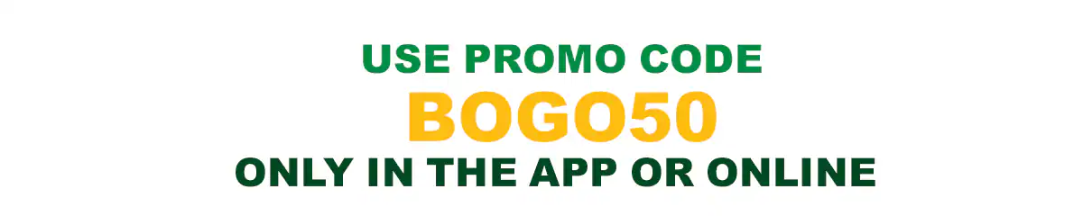 Promotional email for a Sub Club exclusive deal: Buy one Footlong get one 50% off. With neon-style text reading ‘BOGO'CLOCK’. Smaller copy in the headline states the offer is available after 4 p.m. on weekdays and all day on weekends. Under the image reads the promo code users must use online or in the App to redeem their deal. The lower section highlights three different footlong flavors, the Sweet Onion Chicken Teriyaki®, Meatball, and Black Forest Ham. Yellow buttons ready “Get Happy” and “Order Now”. The lowest section promotes EA Sports FC Mobile, showing a smartphone with the FC Mobile logo and a Subway® sub, with text reading “Score an EA SPORTS FC™ Mobile Bundle with each digital order” and a button labeled “Score now.”