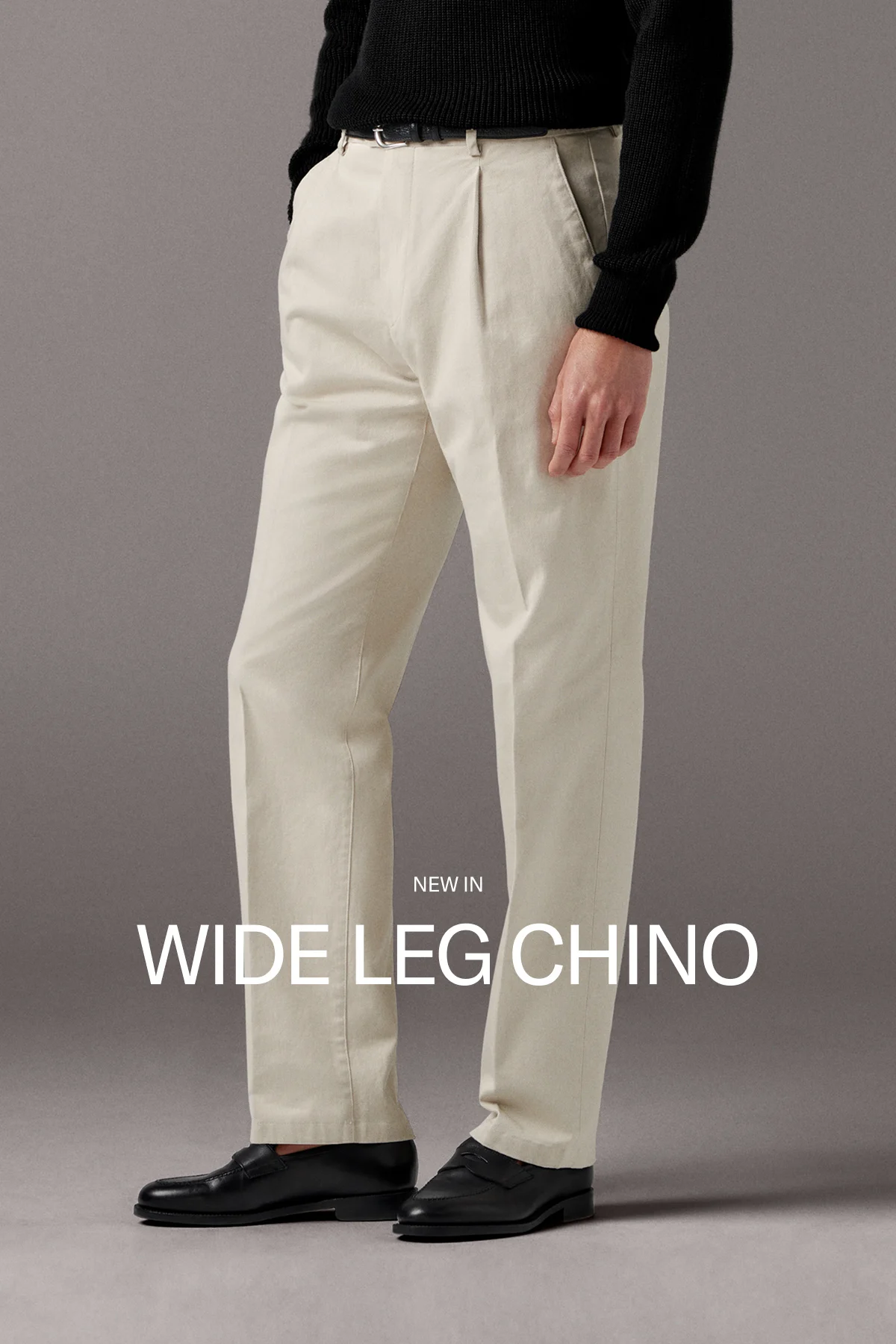Wide leg chinos
