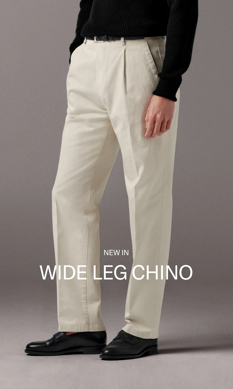 Wide leg chinos