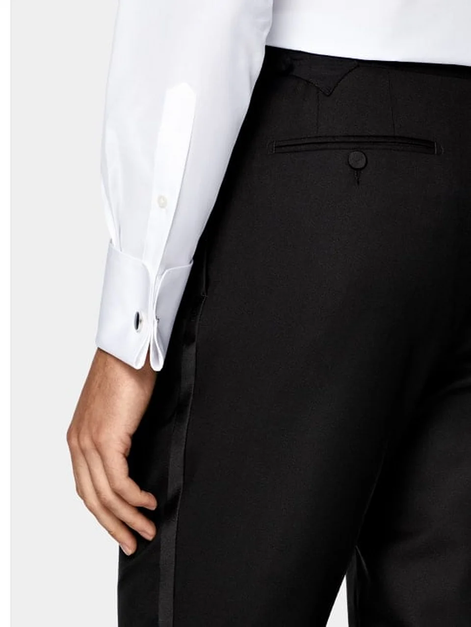 black tux pants