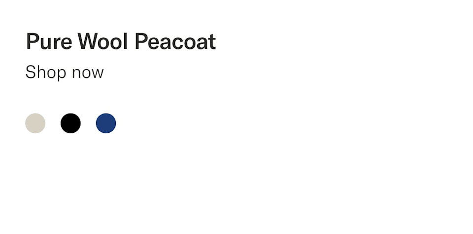 Pure wool peacoats