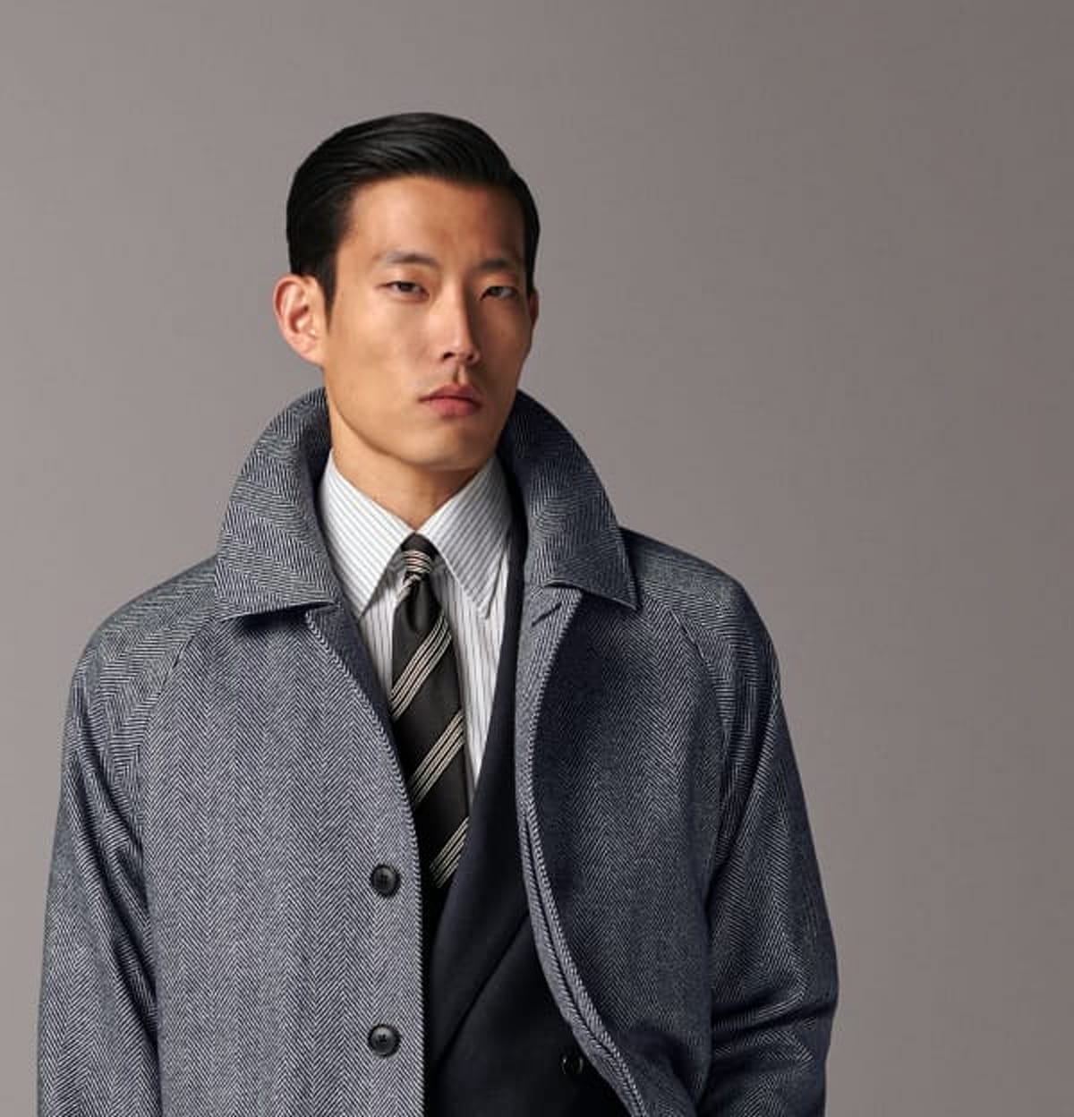 Herringbone overcoat