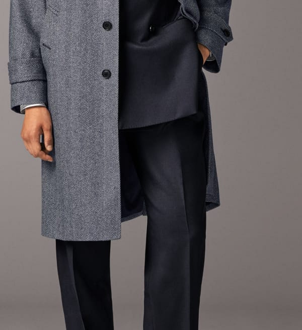 Herringone overcoat