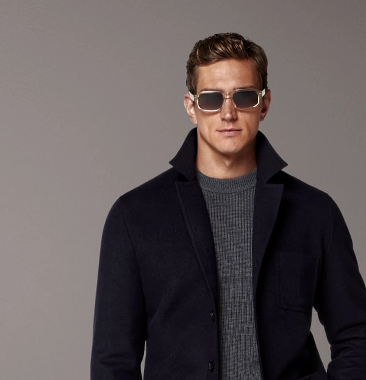 Navy shirt jacket