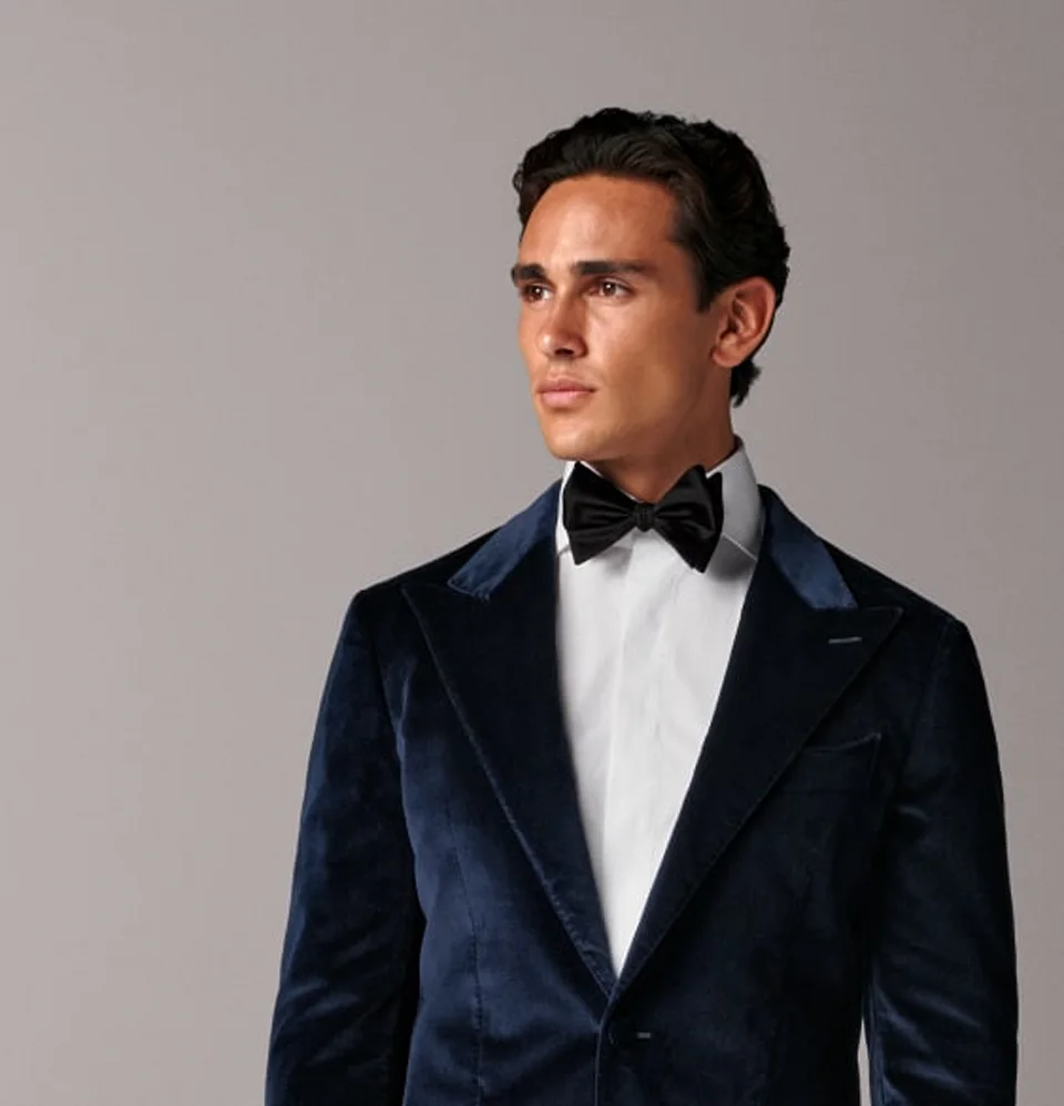 Navy velvet dinner jacket