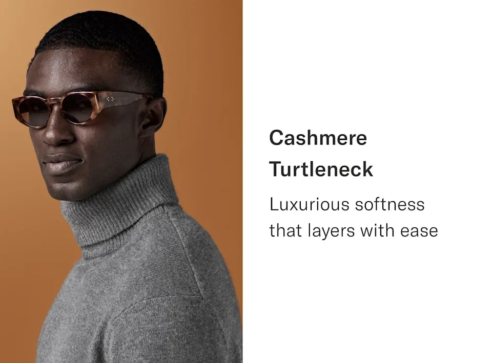 Grey cashmere turtleneck