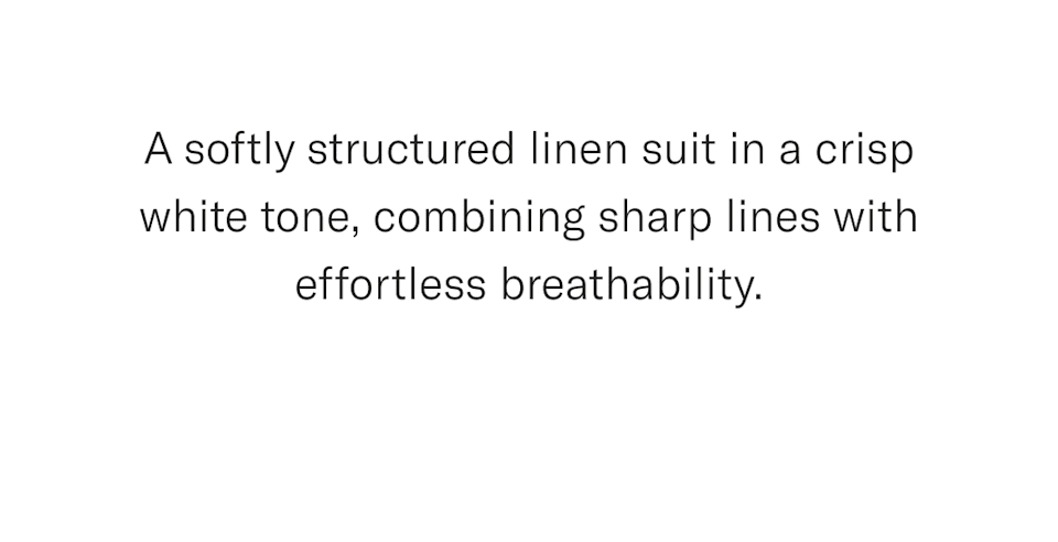 White linen suit