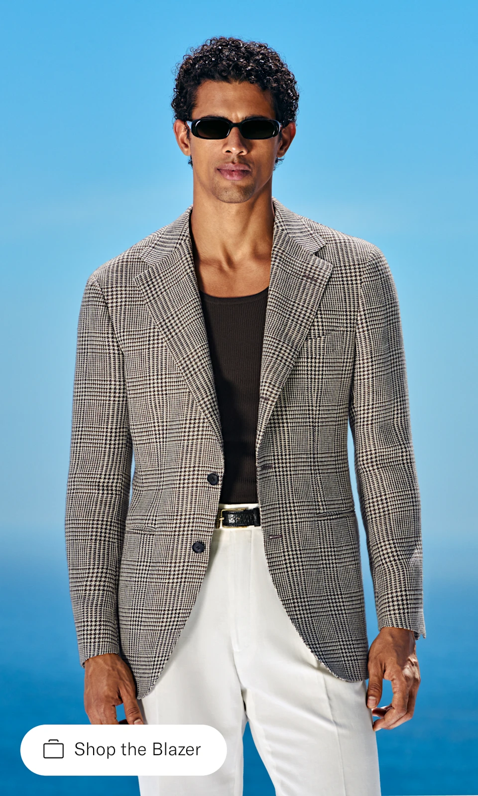 Checked blazer