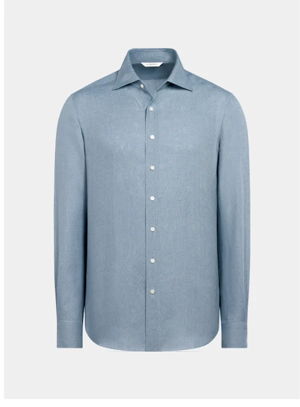 Blue linen shirt