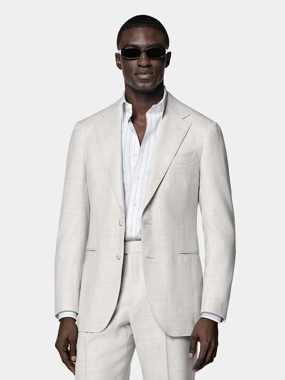 grey suit