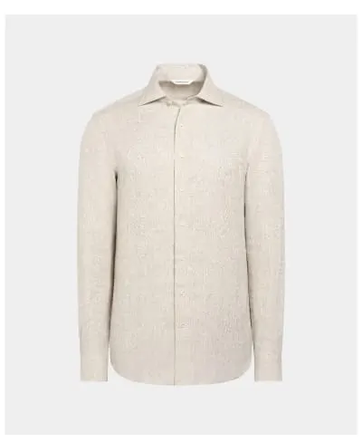 Beige linen shirt