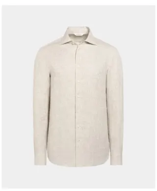 Beige linen shirt