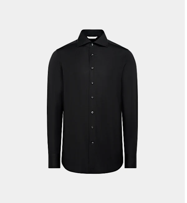 black linen shirt