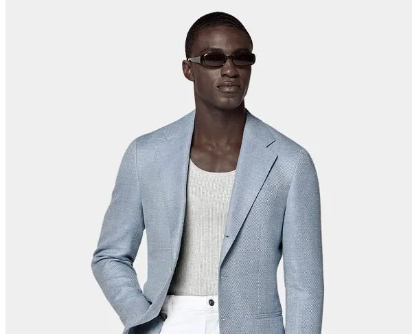 White denim trousers