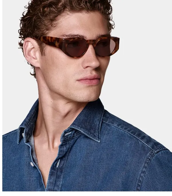 Dark blue denim shirt