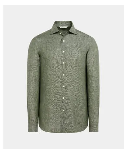 dark green shirt