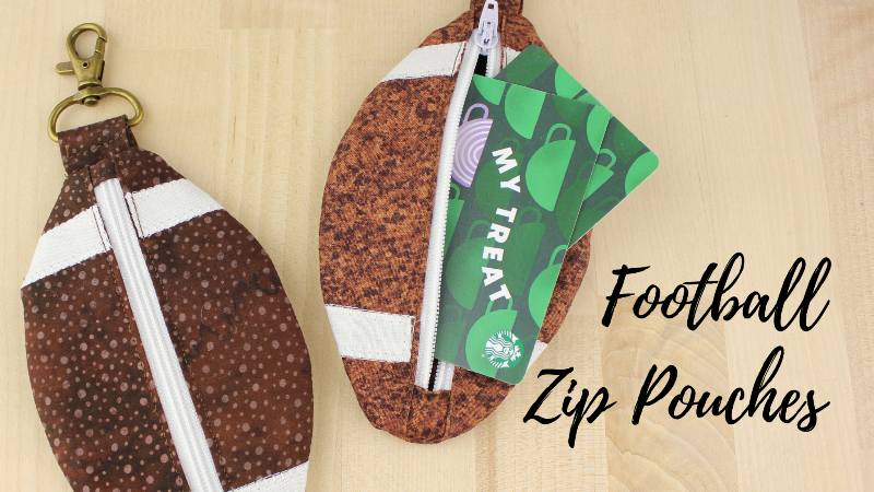 Football Zipper Pouch