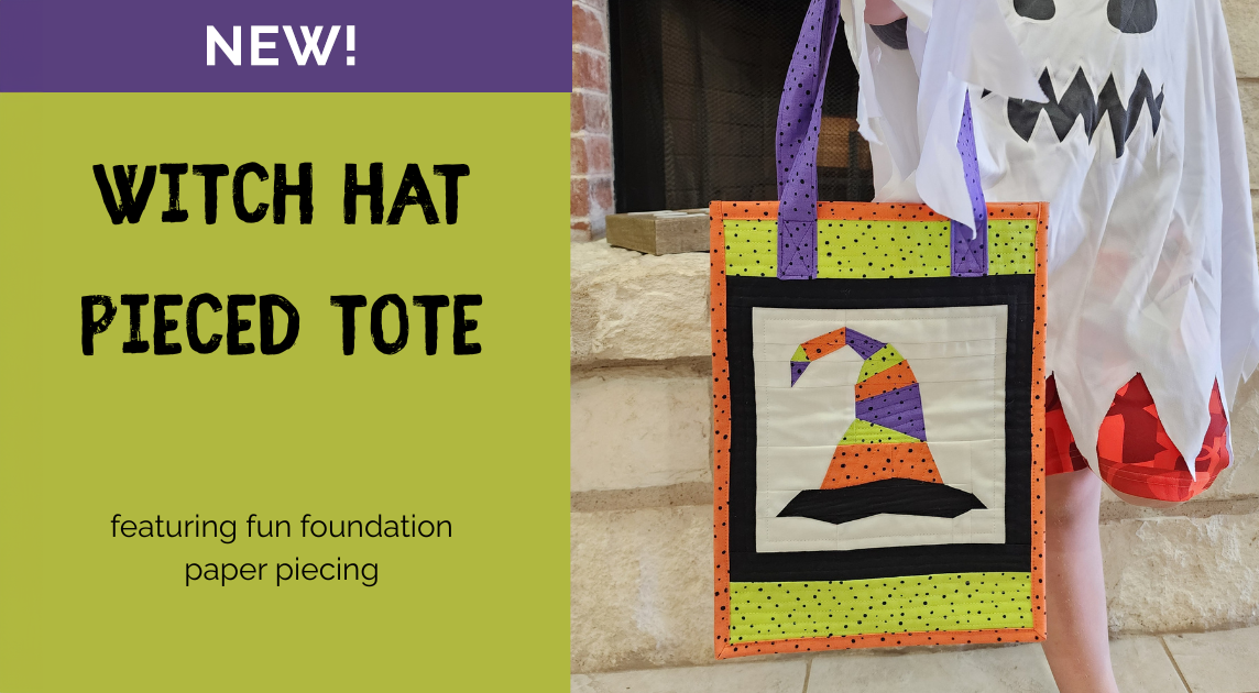 New - Witch Hat Pieced Tote