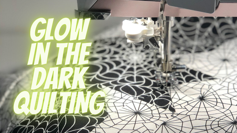 Quilted Bat Table Runner that Glows