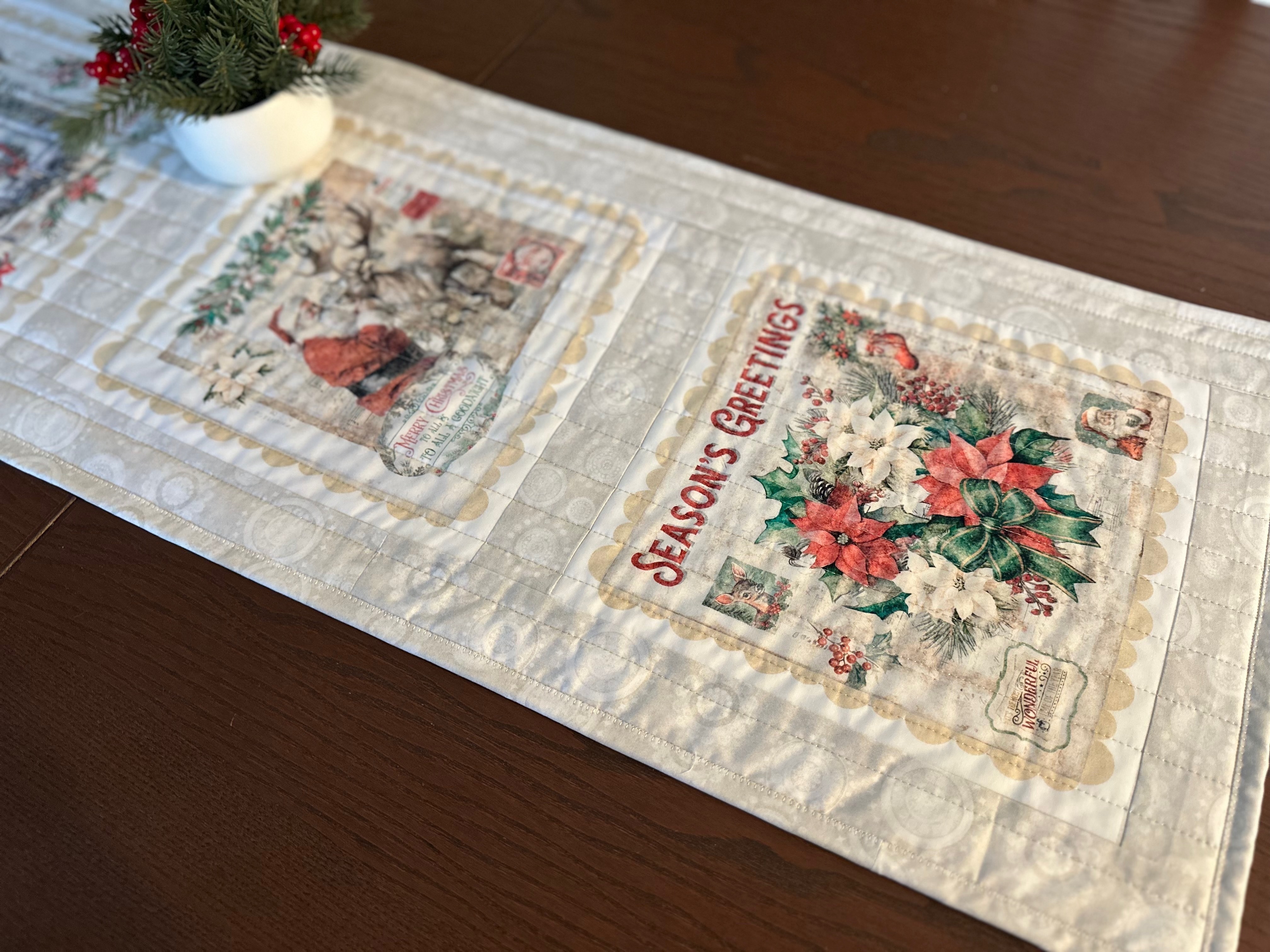 Christmas Collage Table Runner