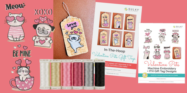 Valentine Pets Machine Embroidery Thread Palette