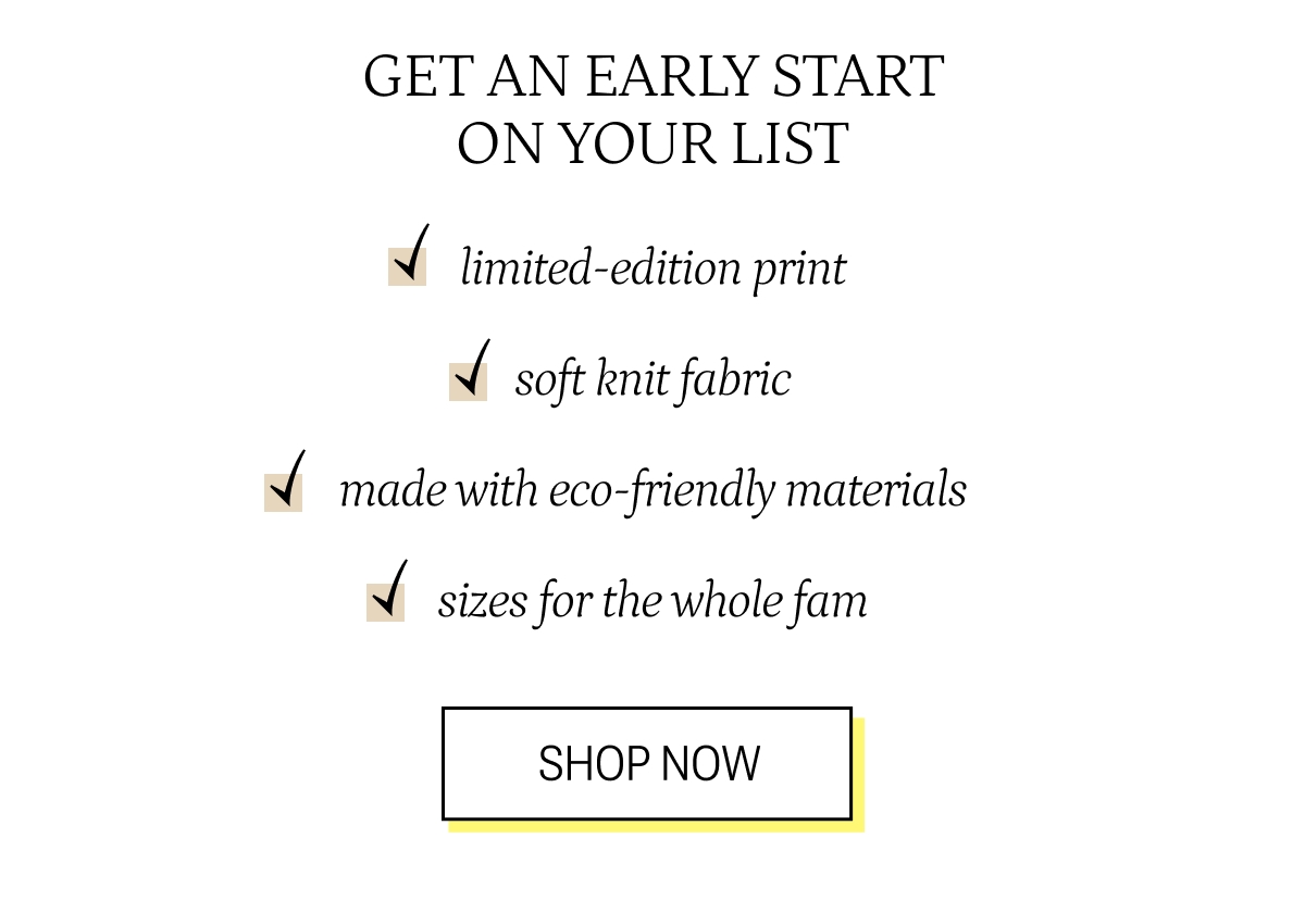 Get an early start on your list
