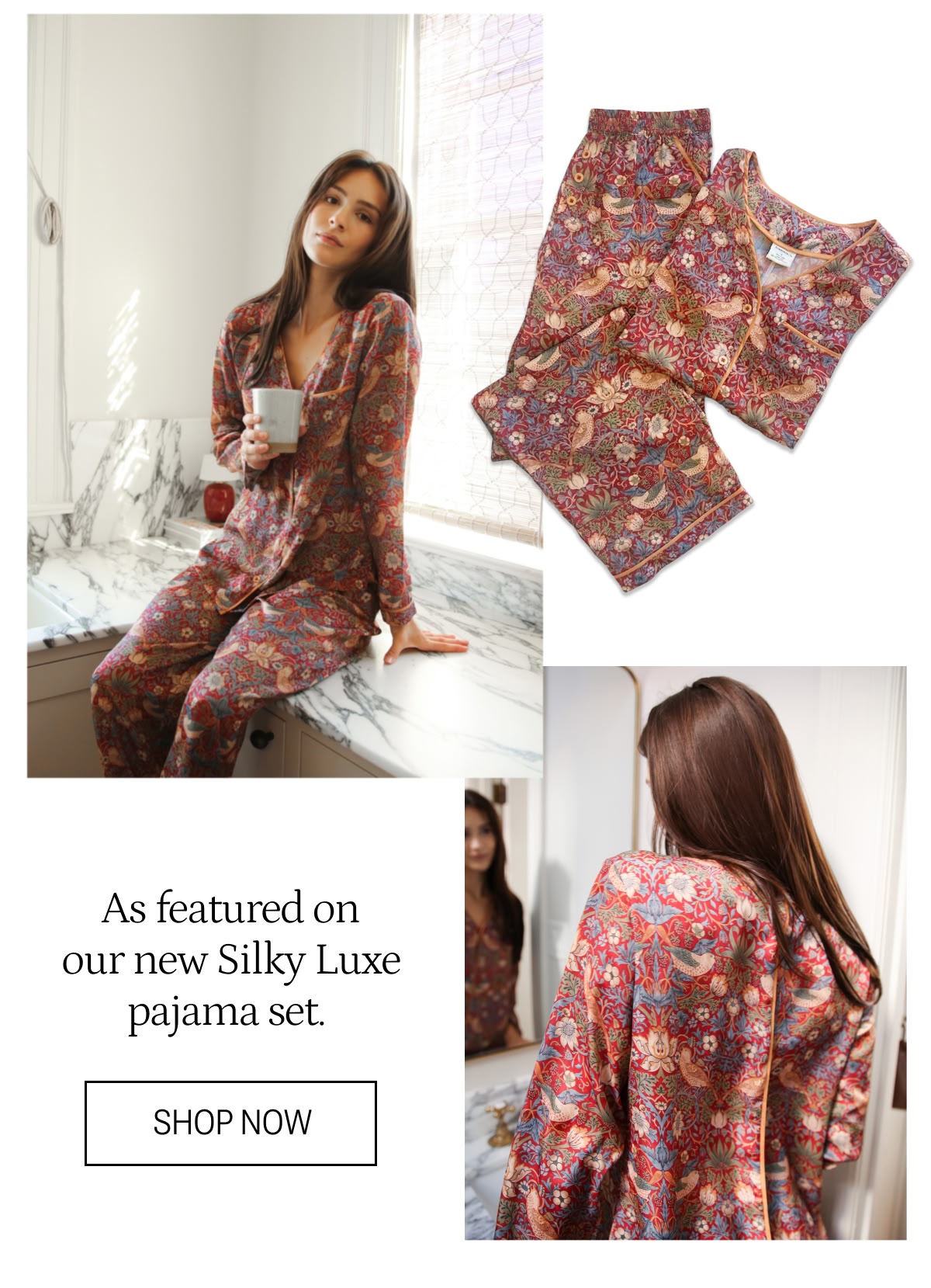Model in Morris & Co. x Summersalt pajamas