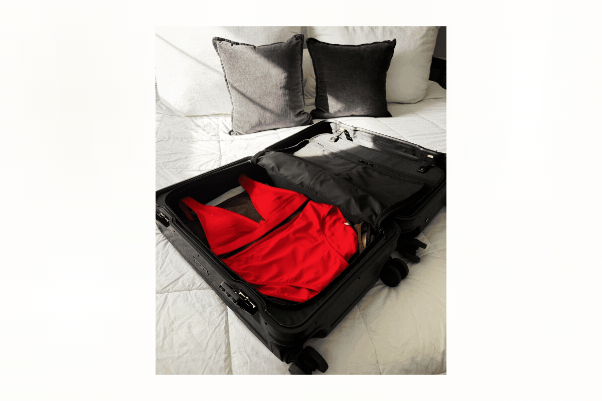 Suitcase packed