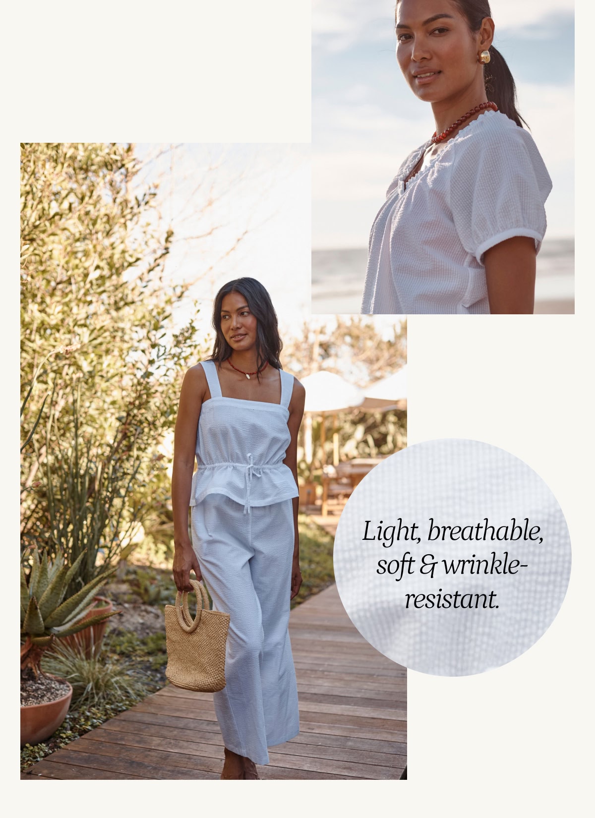 White Seersucker Sets