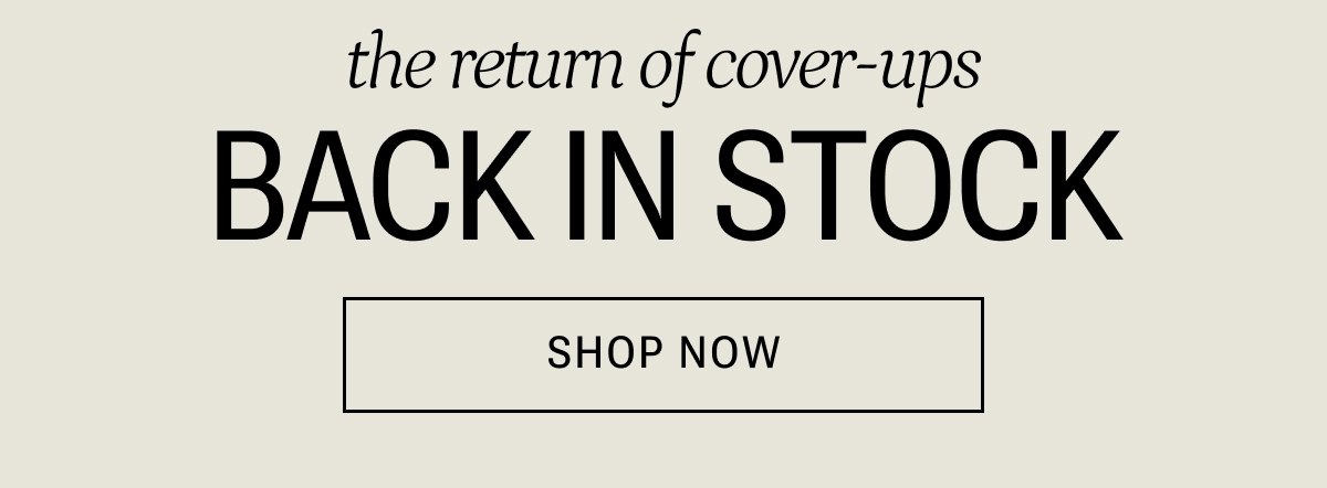 Back in Stock