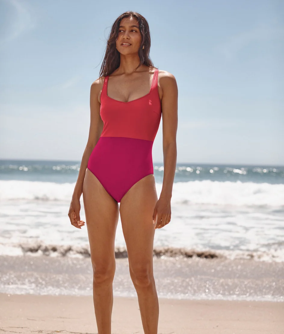 The Seascape Sweetheart One Piece in Summer Berry & Spritz